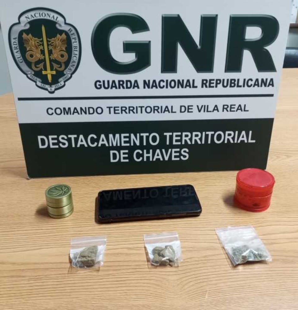 Jovem de 24 anos detido por tráfico de droga em Chaves