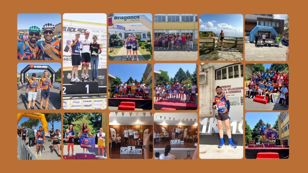 Lobos do Brunheiro com vários atletas em competição em trail e ciclismo