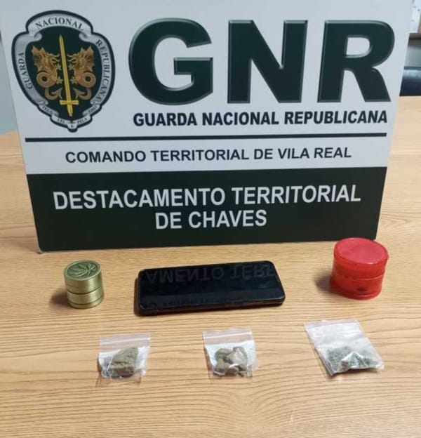 Jovem de 24 anos detido por tráfico de droga em Chaves
